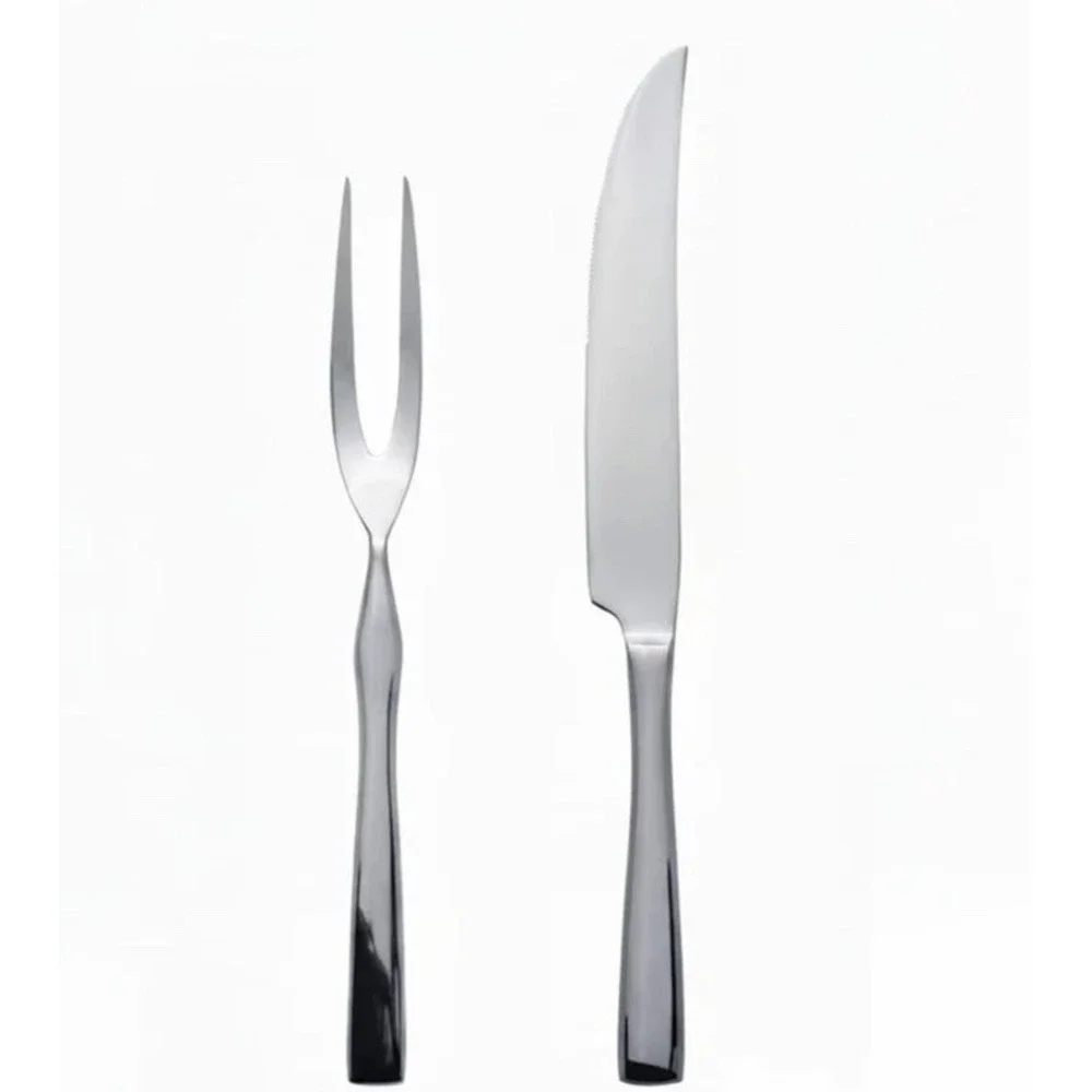 Mikasa 2-Pc Set Carving Knife and Fork Stainless Steel Delano Forged NIB